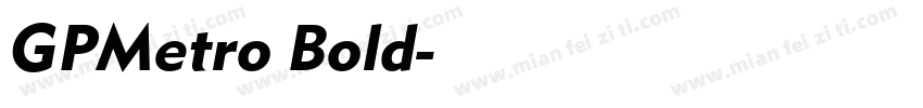 GPMetro Bold字体转换